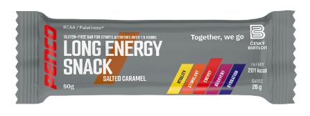 PENCO Long Energy Snack, tyčinka, 50 g slaný karamel