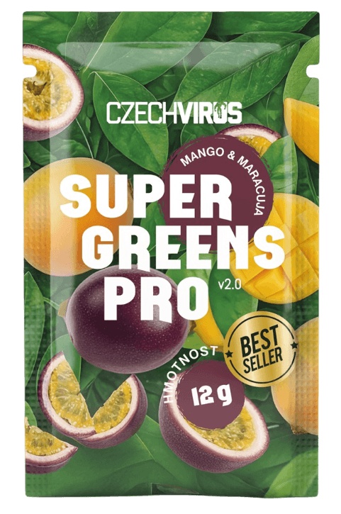 Czech Virus Super Greens PRO V2.0 12 g - mango a marakuja