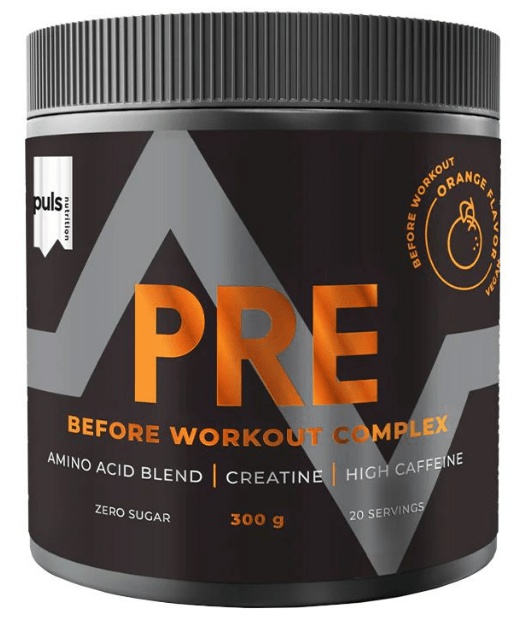 Puls Nutrition Pre-Workout Complex 300 g - pomeranč