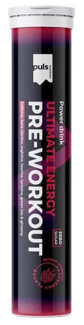 Puls Nutrition Power Drink Pre-Workout 20 tablet - malina