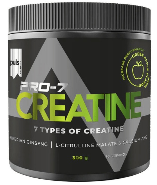Puls Nutrition Creatine Pro-7 300 g - zelené jablko