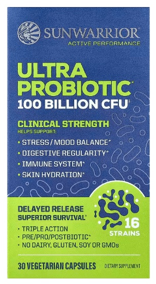 Sunwarrior Ultra Probiotic 100 Billion CFU 30 kapslí