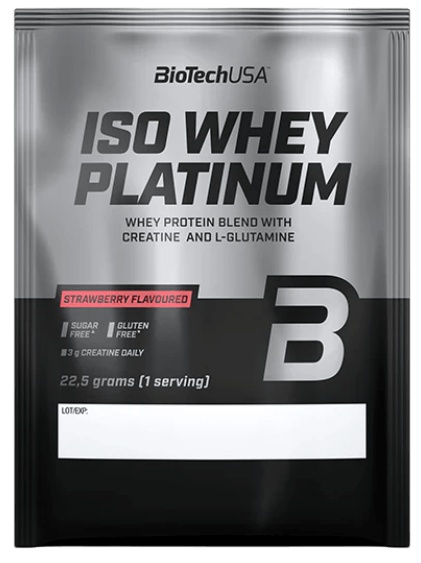 BioTechUSA Iso Whey Platinum 22,5 g - jahoda