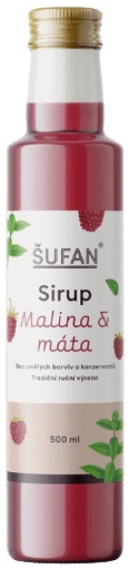 Šufan Sirup 500 ml - malina a máta