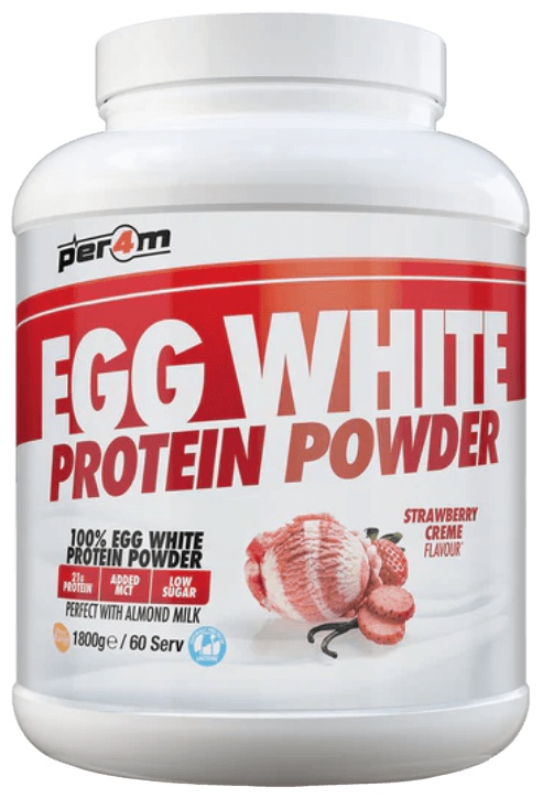 Per4m Egg White Protein Powder 1800 g - Strawberry Creme