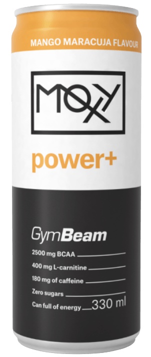 GymBeam MOXY power+ Energy Drink 330 ml - mango/marakuja