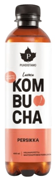 Puhdistamo Kombucha BIO 370ml peach (Bio Kombucha broskev)