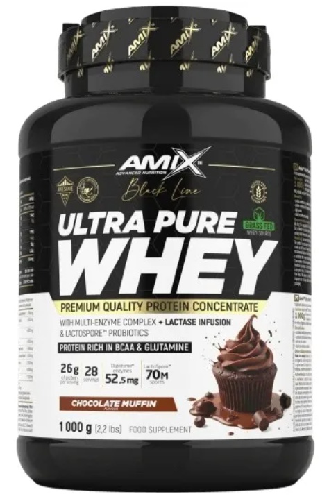 Amix Black Line Ultra Pure Whey Protein 1000 g - Chocolate Muffin