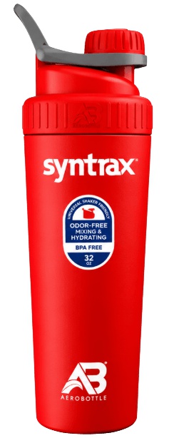 Syntrax Láhev Aerobottle Nerezová 900 ml - červená