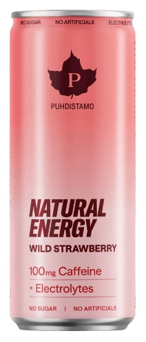 Puhdistamo Natural Energy Drink + Electrolytes 330 ml - lesní jahoda