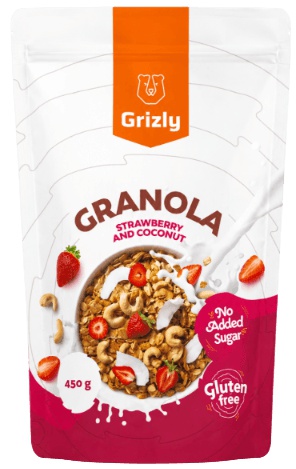 Grizly Granola 450 g - jahody a kokos