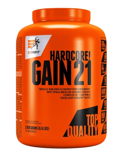 Extrifit Hardcore Gain 21 3000 g - borůvka