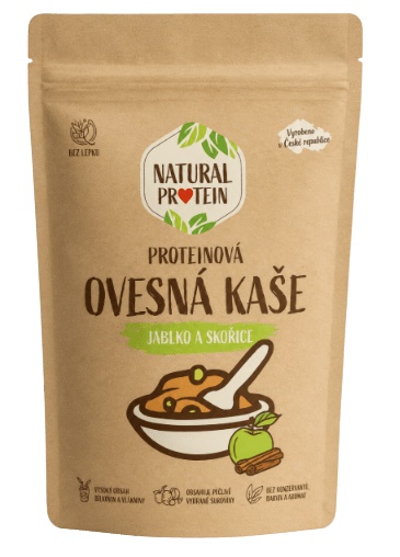 Natural Protein Proteinová Ovesná Kaše 360 g - jablko a skořice