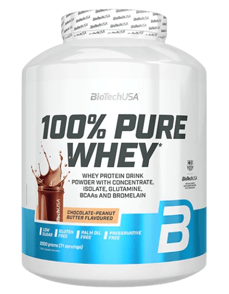 BioTechUSA 100% Pure Whey 2000 g - black biscuit