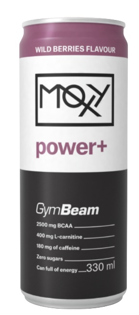 GymBeam MOXY Power+ Energetický Nápoj 330 ml - lesní ovoce