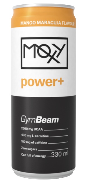 GymBeam MOXY Power+ Energetický Nápoj 330 ml - mango a marakuja