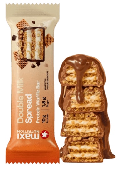 Maxi Nutrition Waffle protein bar 39 g - dvojitá mléčná