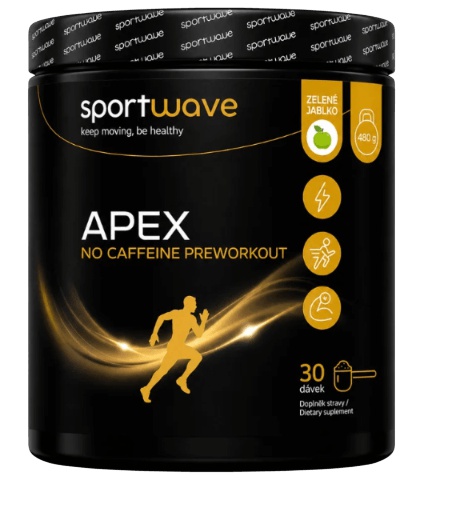 Sportwave Apex No Caffeine Preworkout 480 g - zelené jablko
