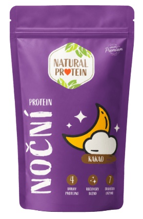 Natural Protein Noční protein 350 g - malina
