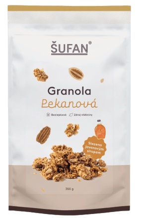 Šufan Granola 350 g - pekanová s javorovým sirupem