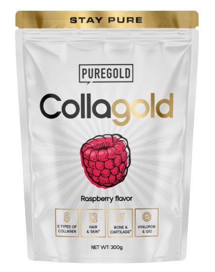 PureGold Collagold + kys. hyaluronová 300 g - malina