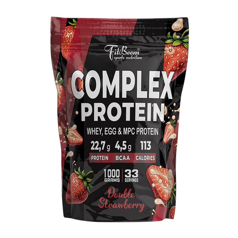 FitBoom Complex Protein 1000 g - Double Strawberry