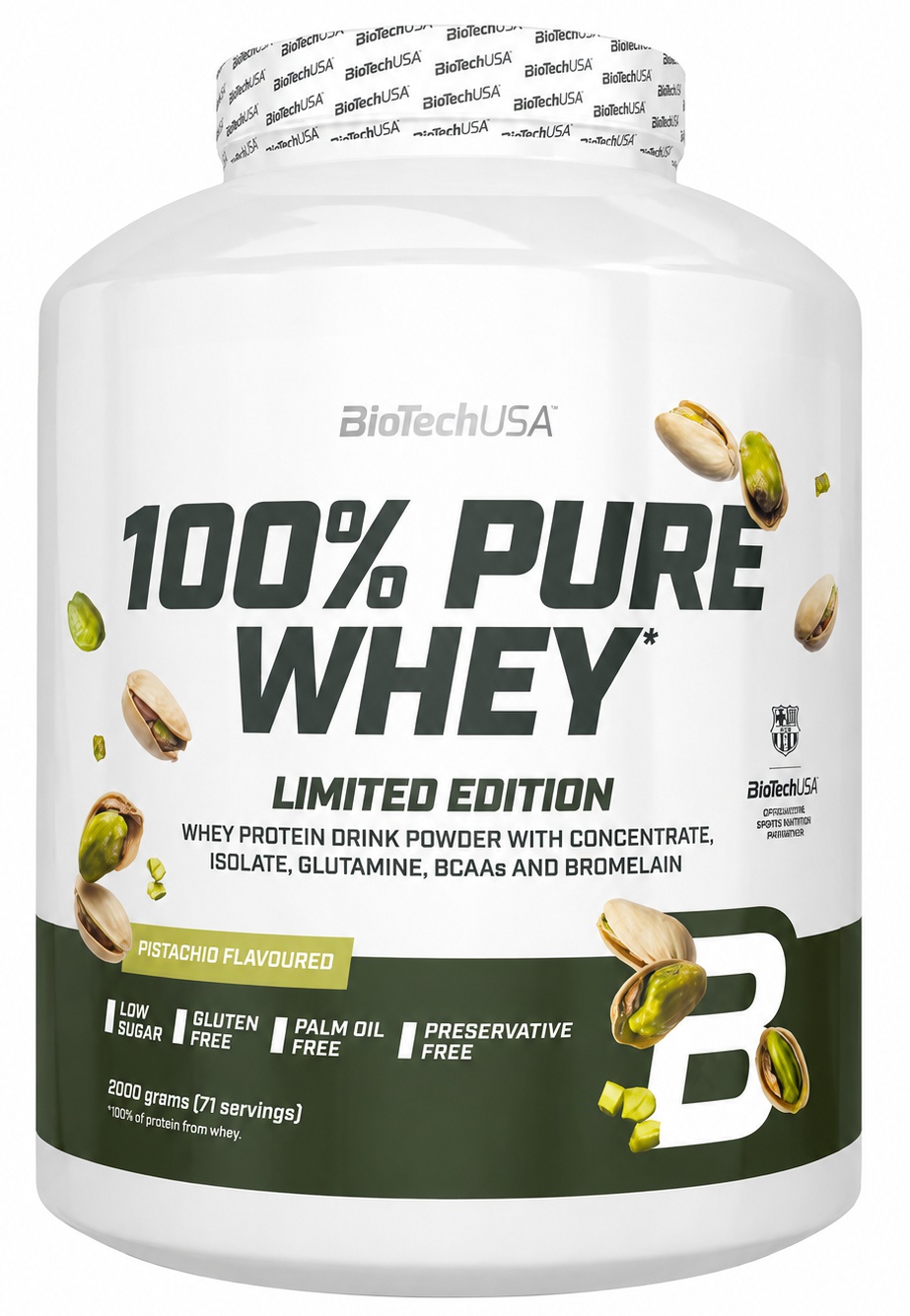 BioTechUSA 100% Pure Whey 2000 g - pistácie