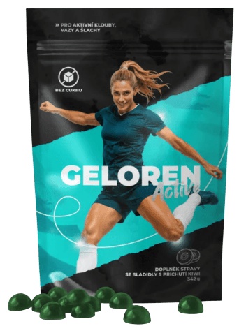 Geloren Active Bez Cukru 90 želé tablet - kiwi