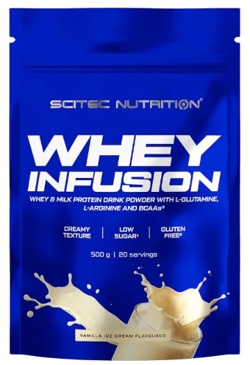 Scitec 100% Whey Infusion 500 g - vanilková zmrzlina