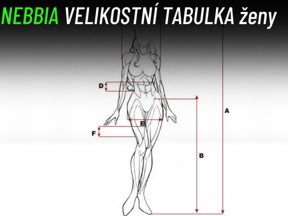 Nebbia Velikostní tabulka - ženy